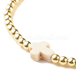 3 Uds. Juego de 3 pulseras elásticas con cuentas de jade blanco natural&nbsp;BJEW-JB07975