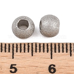 304ステンレススチールビーズ  ロンデル  グリッターパウダー付き  イオンプレーティング（ip）  ステンレス鋼色  6x5mm  穴：2.5mm&nbsp;SA-H001-01A-P