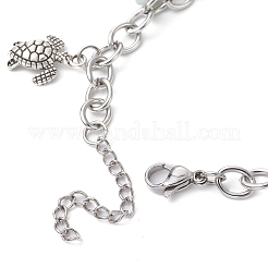 Braccialetto con schegge di amazzonite naturale&nbsp;BJEW-TA00407