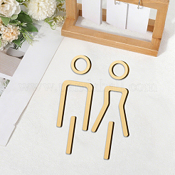 Set di cartelli pubblici per porta del bagno in acrilico&nbsp;AJEW-WH20054-223B