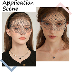 Повязка на голову с вуалью из полиэстера OHAR-WH0015-29A