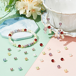 10 цвет экологичных перламутровых круглых стеклянных жемчужных бусин&nbsp;HY-PH0010-05