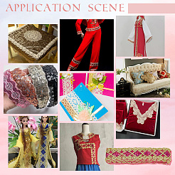 Полиэстеровая лента длиной 10 м с пайетками. OCOR-WH0082-202A