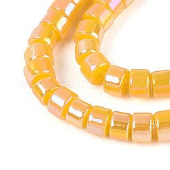 Ab Farbe überzog Nachahmung Jade Glasperlen Stränge&nbsp;GLAA-T026-2x4mm-J06