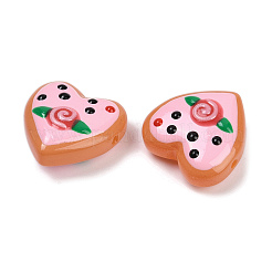 Нити бусин-лэмпворк в форме сердца ручной работы&nbsp;LAMP-P069-04B-07