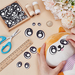 1 пакетик фетровых глаз для кукол AJEW-FG0004-90B