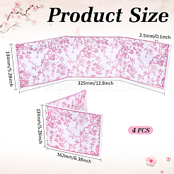 Custodia protettiva per carte da mahjong in plastica stampata con chinoiserie&nbsp;AJEW-WH0709-445B