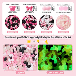 Ensembles de perles acryliques opaques et transparentes de 89 g et 4 styles&nbsp;MACR-TA0003-02