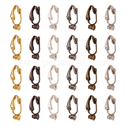 48шт 6 цвета латунные клипсы конвертеры выводы KK-CJ0001-61