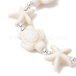 Браслеты из синтетического бирюзового бисера для мужчин и женщин BJEW-JB11761-01