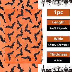 Полиэстеровая сетчатая ткань на тему Хэллоуина DIY-WH0622-366