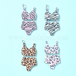 4шт 4 стиля акриловые подвески с принтом MACR-FS0001-75