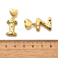 26шт латунные подвески с микропаве и кубическим цирконием&nbsp;KK-R218-12G