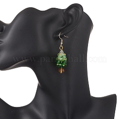 Серьги-подвески из нержавеющей стали и стекла EJEW-MZ00607