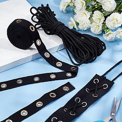 1-рядная полиэстеровая позолоченная латунная люверсная отделка твиловой лентой&nbsp;OCOR-BC0005-91