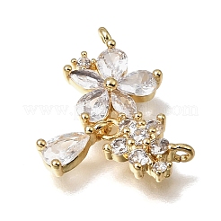 Pendentifs en zircone cubique clair en laiton&nbsp;KK-K427-05C-G