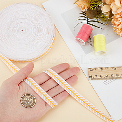 20 ярд ленты из полиэстера с вышивкой в этническом стиле и листьями&nbsp;OCOR-WH0070-109A