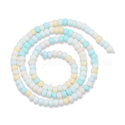 Непрозрачные спрей окрашены стеклянной бусины пряди&nbsp;GLAA-N047-07-07