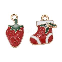 60шт 30 стиля подвески из сплава с эмалью ENAM-LS0001-03LG