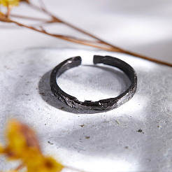 Strukturierte 925 Sterling Silber Manschettenringe&nbsp;JR839A