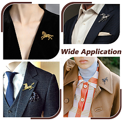 6шт брошь в виде лошади из сплава&nbsp;JEWB-PH0001-54B