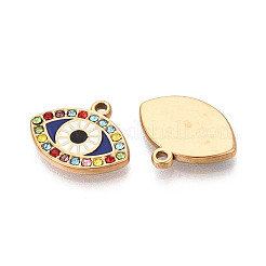 Подвески из нержавеющей стали 304 со стразами&nbsp;STAS-N110-53B-G