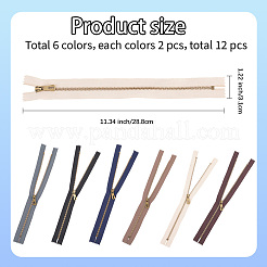 12 шт. двухцветная нейлоновая застежка-молния FIND-GF0008-20C