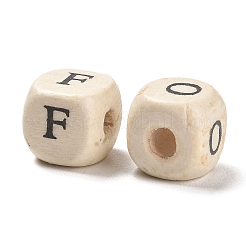 Бусины из натурального клена с принтом WOOD-XCP0001-74