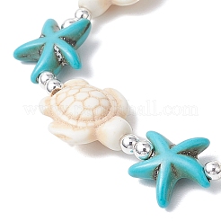 Браслеты из синтетического бирюзового бисера для мужчин и женщин BJEW-JB11760-02