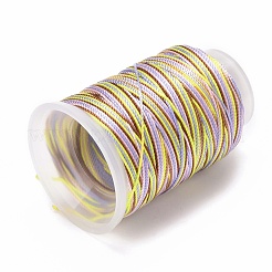 5 rouleaux de cordons en polyester teints par segments à 12 épaisseurs&nbsp;WCOR-P001-01B-09