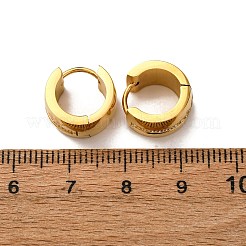 Серьги-кольца из нержавеющей стали 304 с прозрачным кубическим цирконием&nbsp;EJEW-D331-08A-G