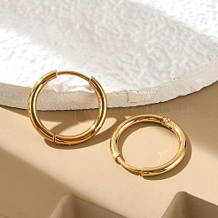 Серьги-кольца Huggie Hoop из нержавеющей стали 304 с вакуумным покрытием PVD для женщин&nbsp;LS-EJEW-F280-07C-G