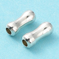 メッキ真鍮チューブビーズラック  鉛フリー、カドミウムフリー  925銀メッキ  2.5x6mm  穴：1.2mm&nbsp;KK-R149-03S