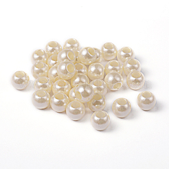 Perles européennes en plastique ABS d'imitation perle&nbsp;MACR-R530-12mm-A41