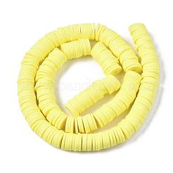 Плоские круглые бусины из глины ручной работы полимерные&nbsp;CLAY-R067-10mm-22