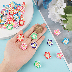 Ручной полимерной глины 3 d цветок Плюмерия шарики CLAY-SC0001-55A