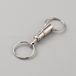Schnellverschluss-Schlüsselanhänger aus Eisen&nbsp;KEYC-WH0032-45