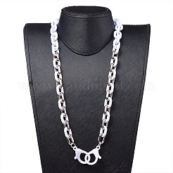 Collane personalizzate con catena portacavi in acrilico e plastica ccb&nbsp;LS-NJEW-JN02824-01