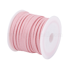 Cordon en faux suède plat rose vif de 3x1.5 mm&nbsp;X-LW-R003-28
