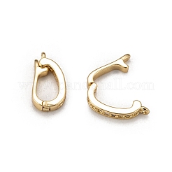 Латунные микро проложить кубического циркония раз за застежками ZIRC-F083-116G-RS