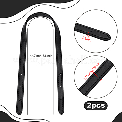 2 lanière en cuir de vachette pour la confection d'un sac cabas&nbsp;PURS-WH0008-28B