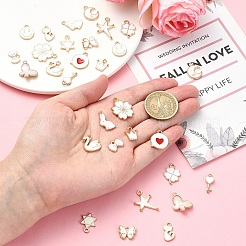 30шт 15 стиля подвески из сплава с эмалью&nbsp;ENAM-YW0004-19