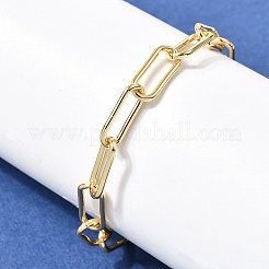 Messing-Büroklammer-Kettenarmbänder für Frauen&nbsp;LS-BJEW-H639-09G