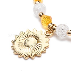 Эластичный браслет из акриловых бусин с подвесками из сплава эмали для женщин&nbsp;BJEW-JB08727