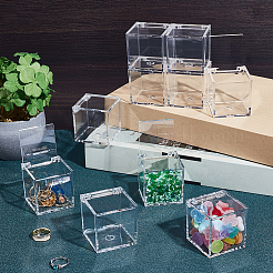 30 Stück quadratische transparente Minifiguren-Vitrine aus PS-Kunststoff&nbsp;ODIS-GA0001-85