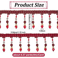 4 м полиэстеровая кружевная лента с бахромой DIY-OC0013-57D