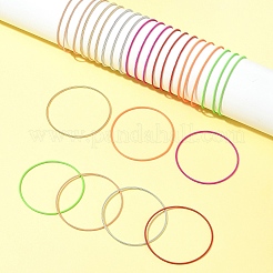 28шт 7 цвета железные пружинные цепи растягивающиеся браслеты BJEW-FS0001-09
