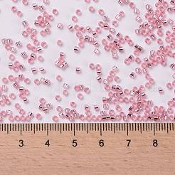 シリンダーシードビーズ  銀並ぶ  丸い穴  均一サイズ  パールピンク  2x1.5mm  穴：0.8mm  約40000個/袋  約450 G /袋&nbsp;SEED-H001-G01