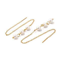 Стеклянный жемчуг из бисера ушная нить EJEW-P219-13G