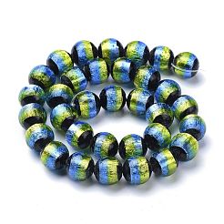 Perline murano con foglia argento fatto a mano&nbsp;FOIL-K001-02C-12mm